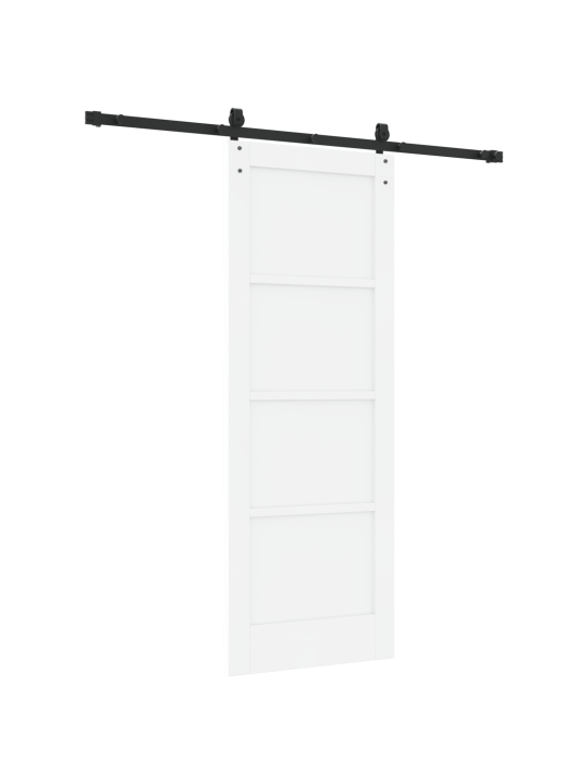 Liukuovi tarvikkeilla valkoinen 73.5x198.5 cm massiivimänty