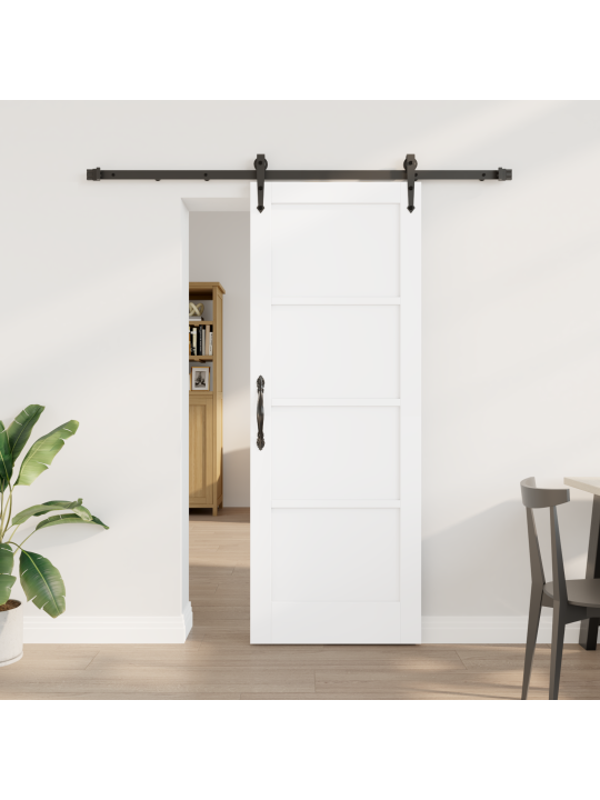Liukuovi tarvikkeilla valkoinen 73.5x198.5 cm massiivimänty