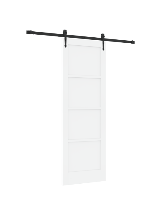 Liukuovi tarvikkeilla valkoinen 73.5x211 cm kestävä mäntypuu