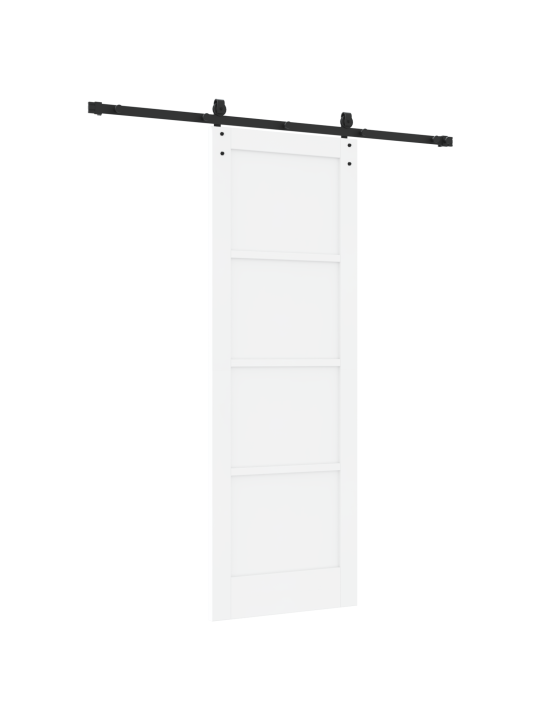 Liukuovi tarvikkeilla valkoinen 73.5x211 cm kestävä mäntypuu