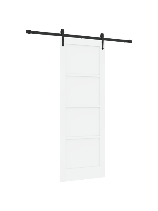 Liukuovi valkoinen 78x211 cm massiivipuusta