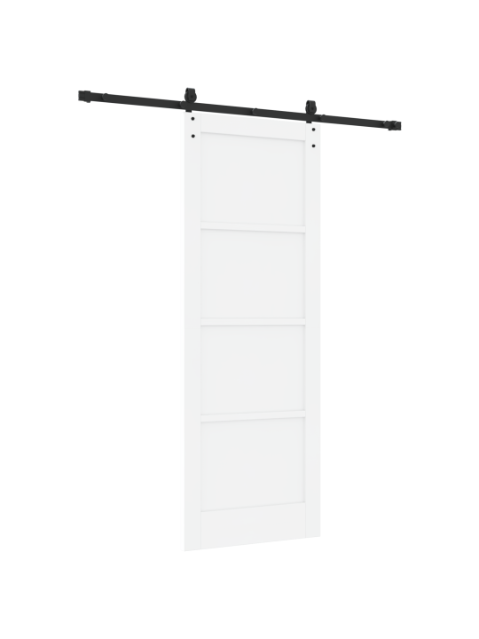 Liukuovi valkoinen 78x211 cm massiivipuusta