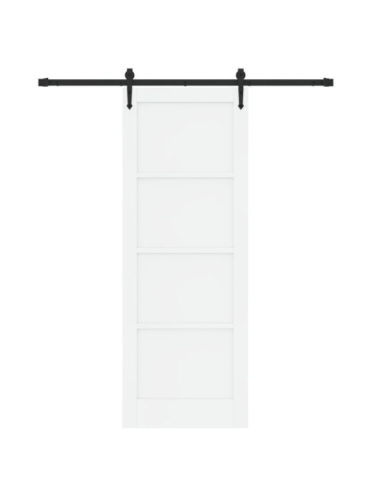 Liukuovi valkoinen 78x211 cm massiivipuusta