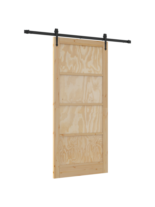 Liukuovi liukukomponenttien kanssa 93x202 cm massiivimänty