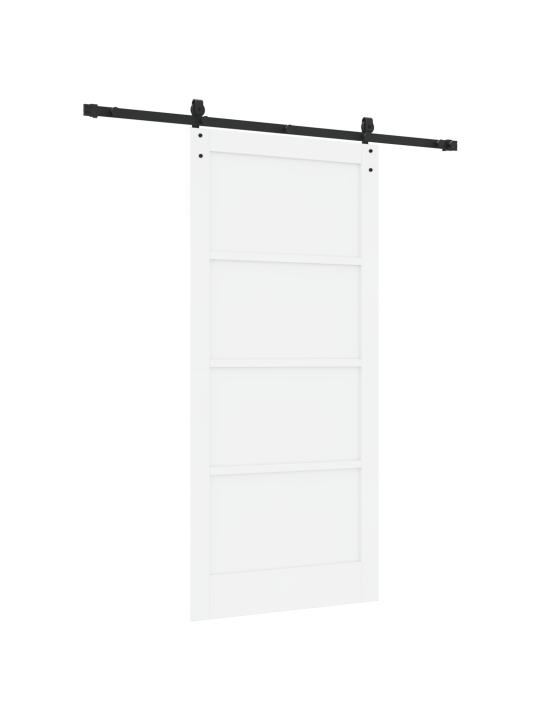 Liukuovi tarvikkeineen valkoinen 93x202 cm kestävä puu männystä