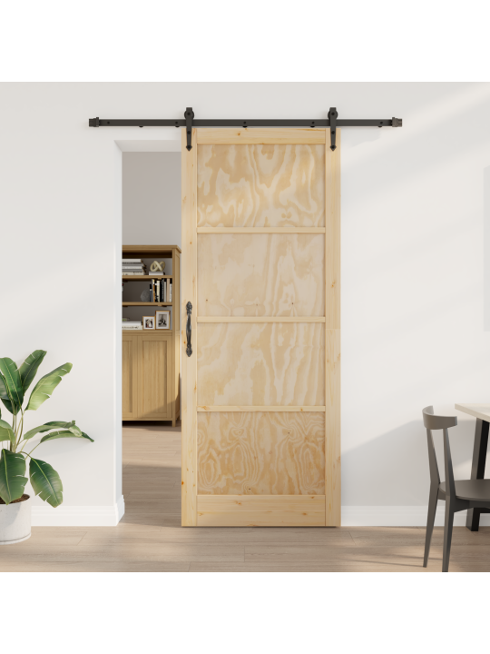 Liukuovi tarvikkeilla 93x232 cm massiivimänty