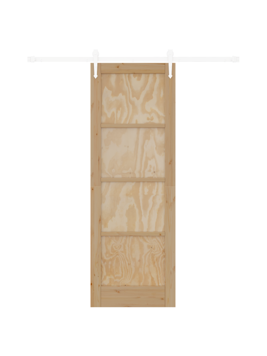 Liukuovi varusteilla 73.5x211 cm täysipuinen mänty