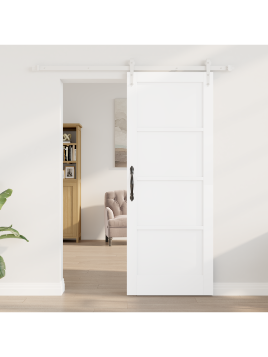 Liukuovi liukusäätöhankkeella valkoinen 78x202 cm kestävä mdf