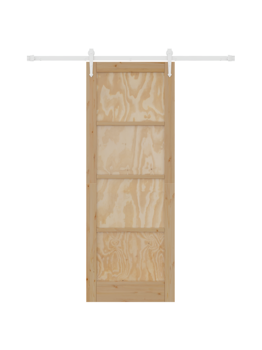 Liukuovi varustesetillä 78x211 cm massiivipuinen mänty