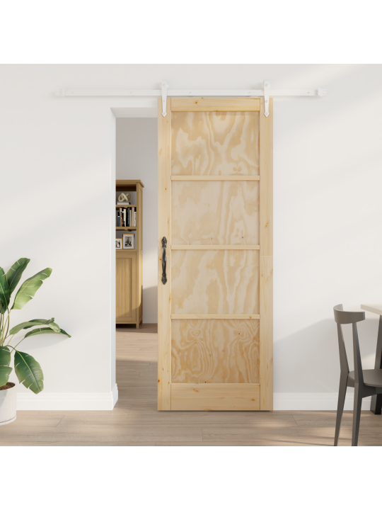 Liukuovi varustesetillä 78x211 cm massiivipuinen mänty