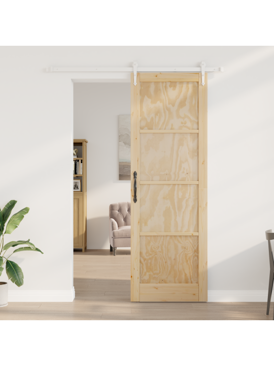 Liukuovi kiinnitystarvikkeilla 78x232 cm massiivipuusta