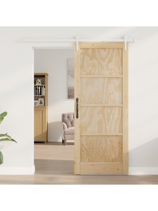 -liukuovi lukuosineen 83x202 cm kestävä mäntypuu
