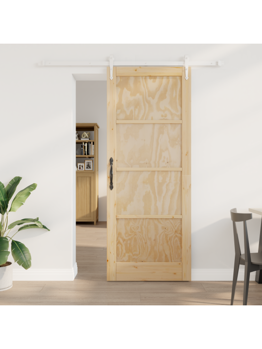 Liukuovi varusteilla 83x211 cm täysi mänty
