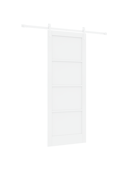 Liukuovi tarvikkeilla valkoinen 83x211 cm massiivipuu mänty