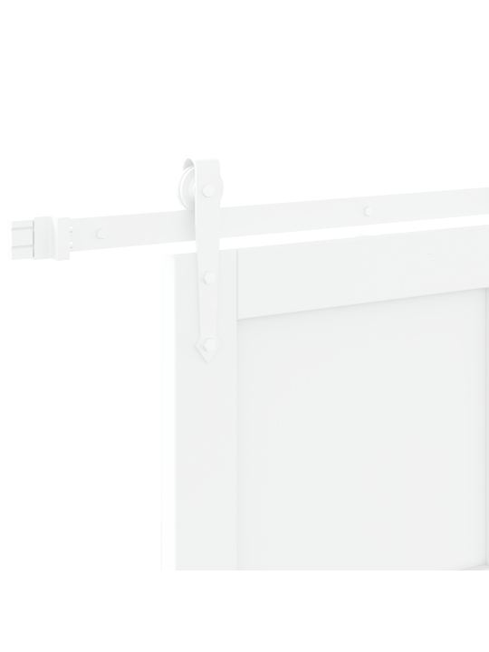 Liukuovi varustesarjalla valkoinen 93x211 cm massiivimänty