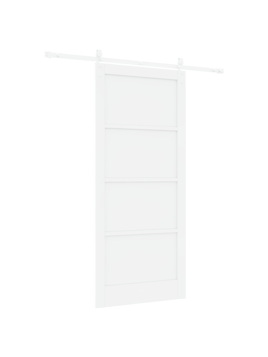 Liukuovi varustesarjalla valkoinen 93x211 cm massiivimänty