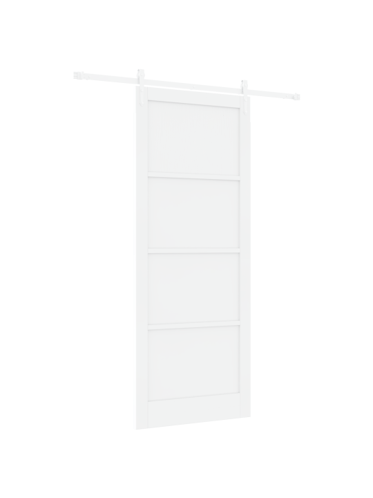 Liukuovi varustettuna tarvikkeilla valkoinen 93x232 cm kestävä puu mänty