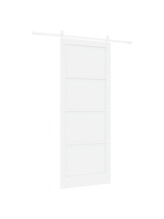 Liukuovi varustettuna tarvikkeilla valkoinen 93x232 cm kestävä puu mänty