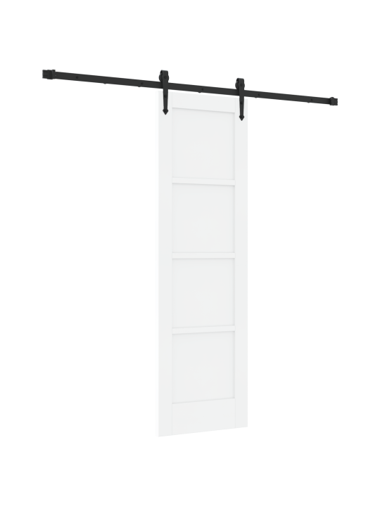Liukuovi tarvikkeilla valkoinen 61x198.5 cm vankka mänty