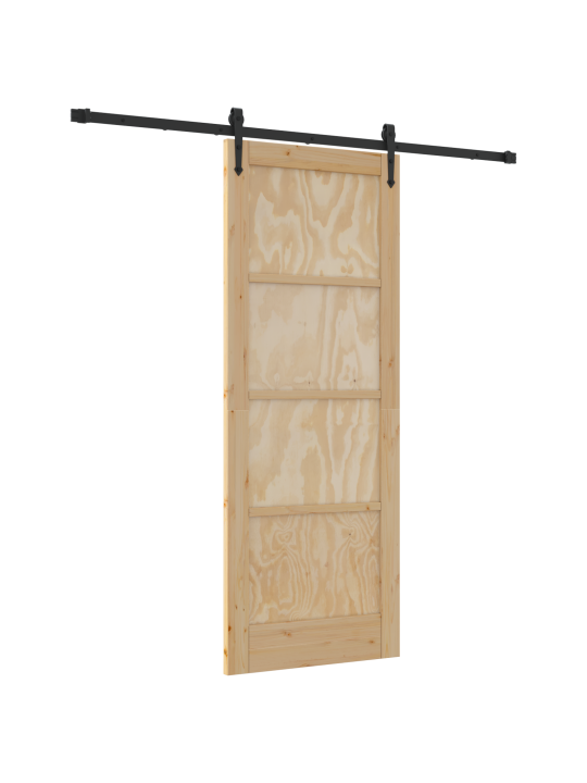 Liukuovi liukukomponenttien kanssa 78x202 cm massiivimänty