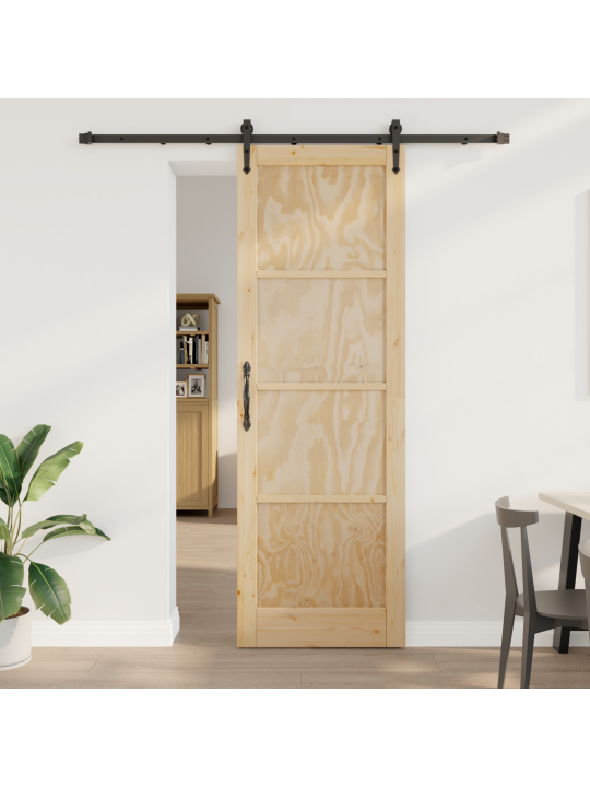 Liukuovi hardware-kanssa 78x232 cm täysi puu mänty