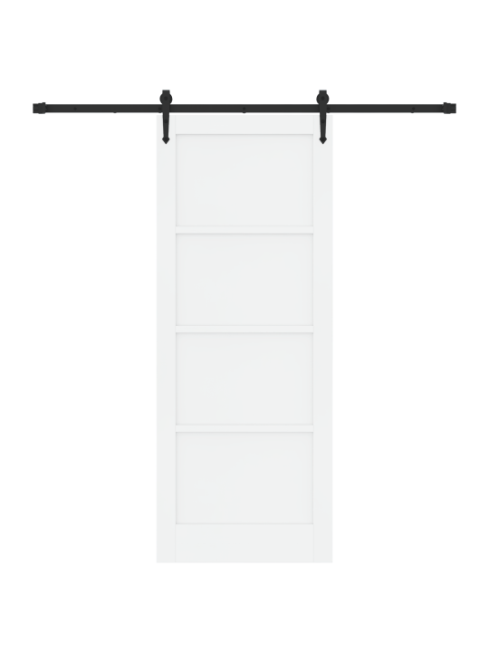 Liukuovi varusteineen valkoinen 83x211 cm kestävä puu mänty