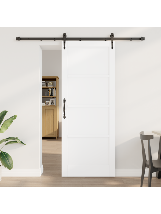 Liukuovi varusteineen valkoinen 83x211 cm kestävä puu mänty