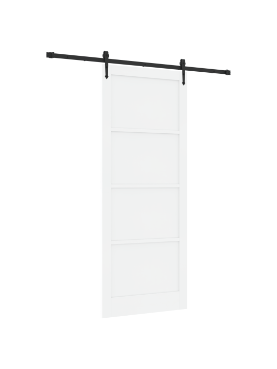 Liukuovi varusteiden kanssa valkoinen 93x232 cm kestävä mänty