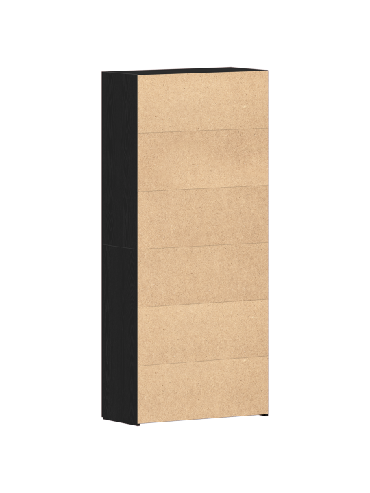 Kengäteline musta tammi 80x35,5x180 cm tekninen puu