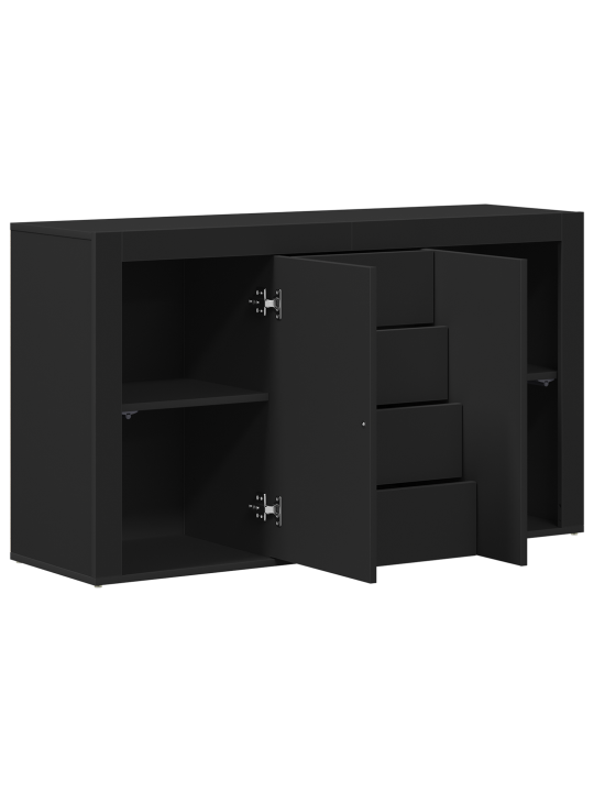 Sivupöytä musta tekninen puu 120 x 36 x 69 cm säilytys buffet