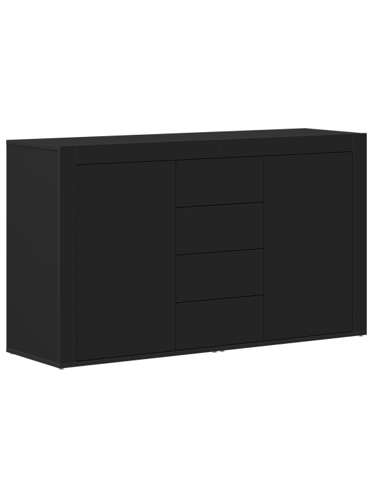 Sivupöytä musta tekninen puu 120 x 36 x 69 cm säilytys buffet