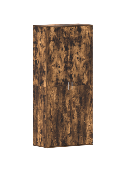 Kenkäkaappi savutettu tammi 80x39x180 cm tekninen puu