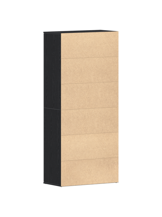 Kenkäkaappi musta tammipuu 80x39x180 cm käsitelty puu