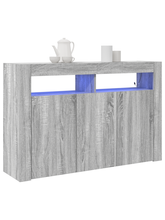 Sivupöytä harmaa sonoma kestävä puu 116 x 30 x 75 cm sivupöytä