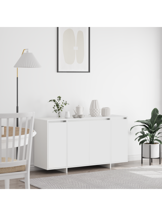 Valkoinen sivupöytä valkoinen puu 135 x 41 x 75 cm