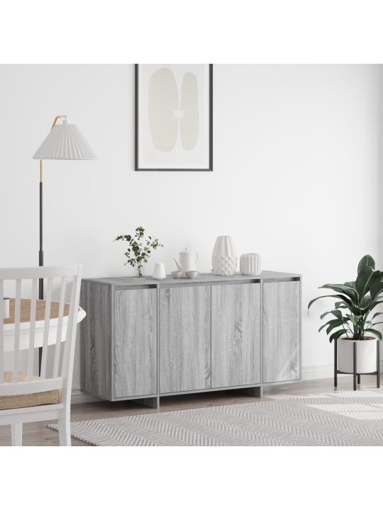 Harmaa sivupöytä harmaa sonoma tekninen puu 135 x 41 x 75 cm