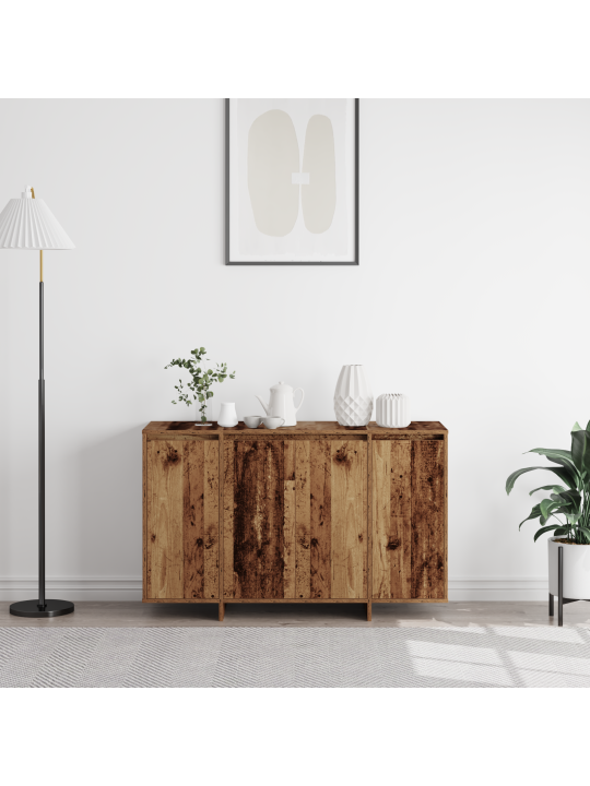 Ruskea sivupöytä vanha puu puu 120 x 41 x 75 cm sivupöytä