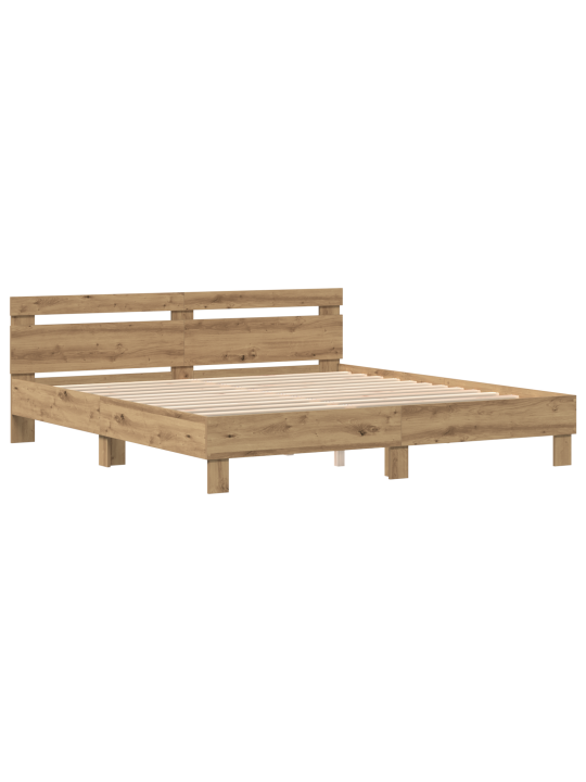 Puusänky käsityöläistammi kestävä tammi 200 x 200 cm sängynkehys