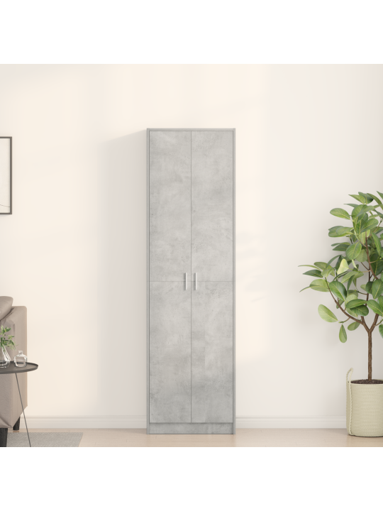 Vaatekaappi betoni harmaa 55x25x189 cm lastulevy