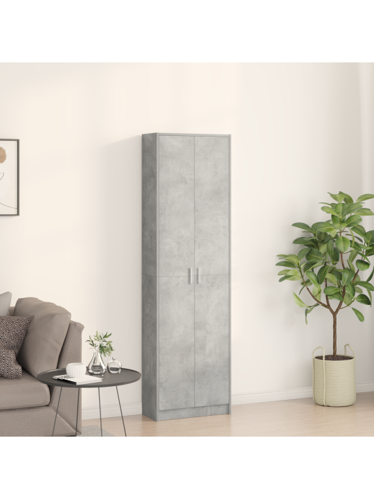 Vaatekaappi betoni harmaa 55x25x189 cm lastulevy