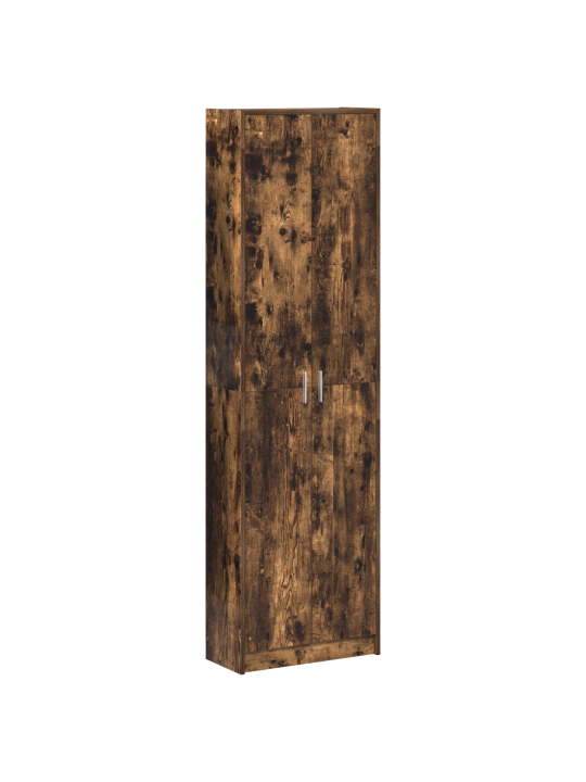 Vaatekaappi savutettu tammi 55x25x189 cm tekninen puu