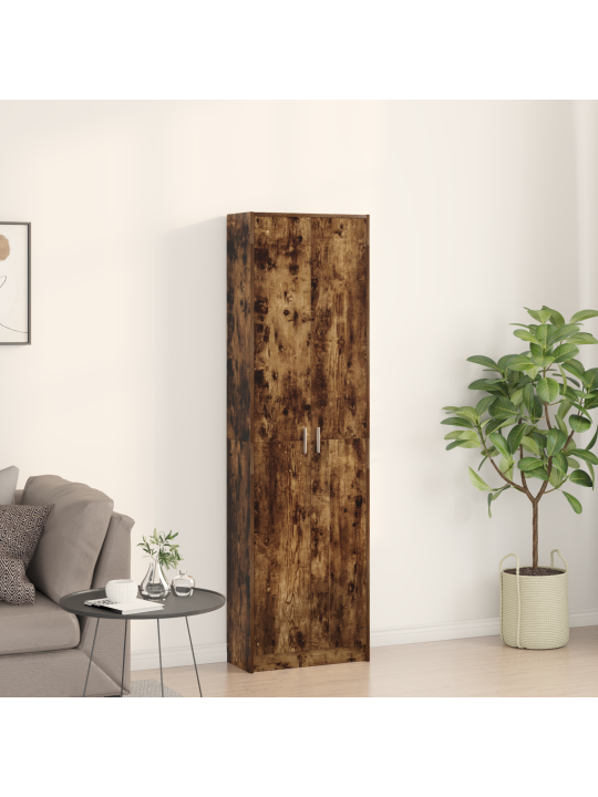 Vaatekaappi savutettu tammi 55x25x189 cm tekninen puu