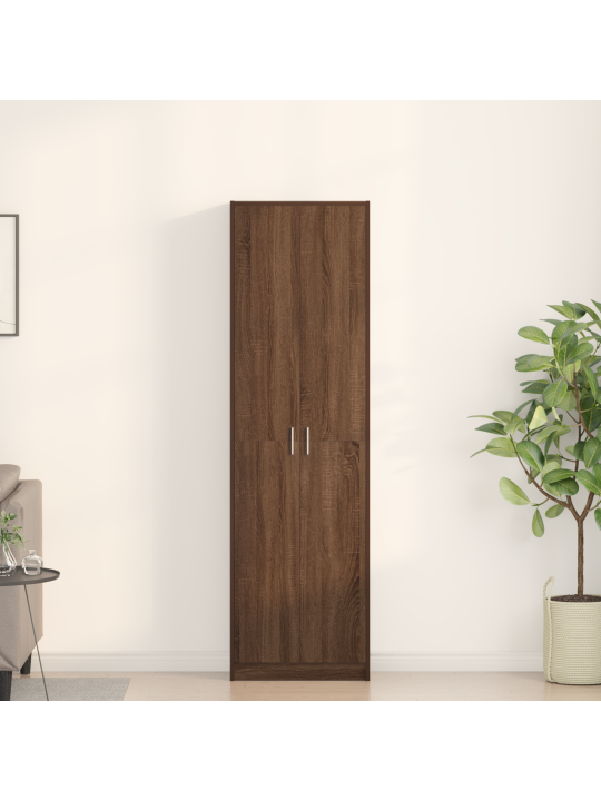 Vaatekaappi ruskea tammi 55x25x189 cm tekninen puu