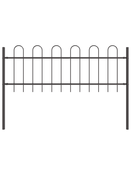 Puutarha-aita hoop top harmaa 5,1x0,6 m teräs