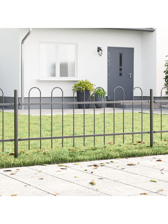 Puutarha-aita hoop top harmaa 5,1x0,6 m teräs
