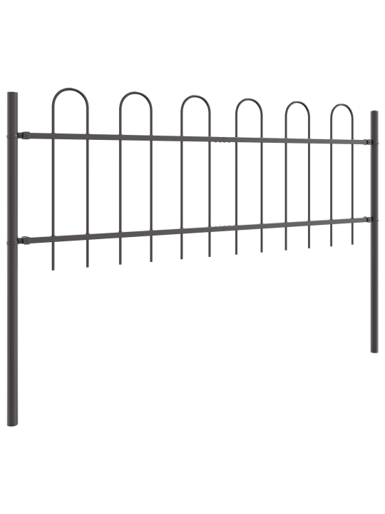 Puutarhaverkko hoop-topilla harmaa 10,2x0,6 m teräs