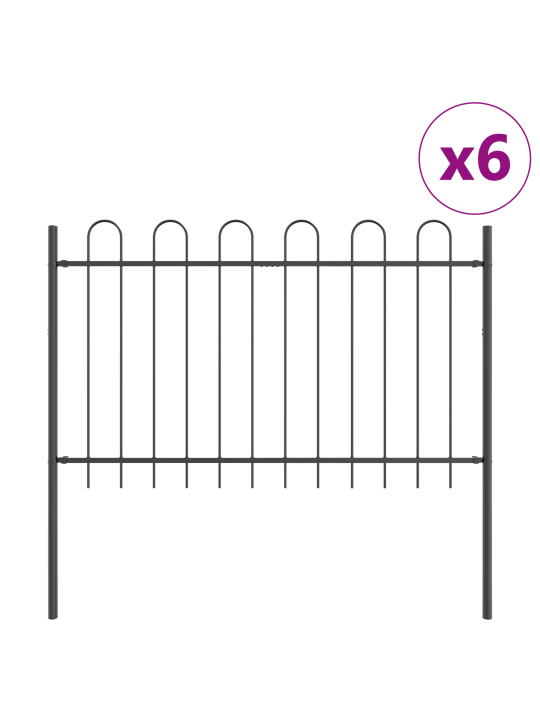 Puutarhaverkko hoop top harmaa 10,2x0,8 m teräs