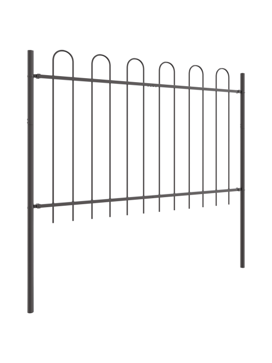Puutarha-aita hoop-topilla harmaa 13,6x1 m teräs
