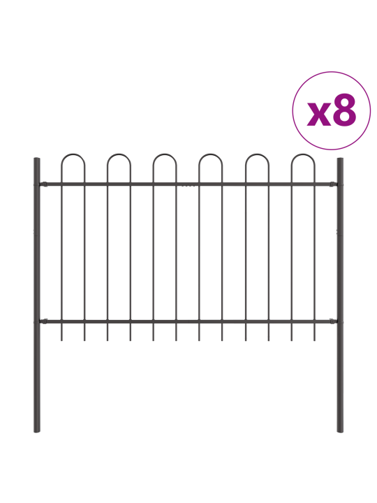 Puutarhatarha hoop top harmaa 13,6x1,2 m teräs