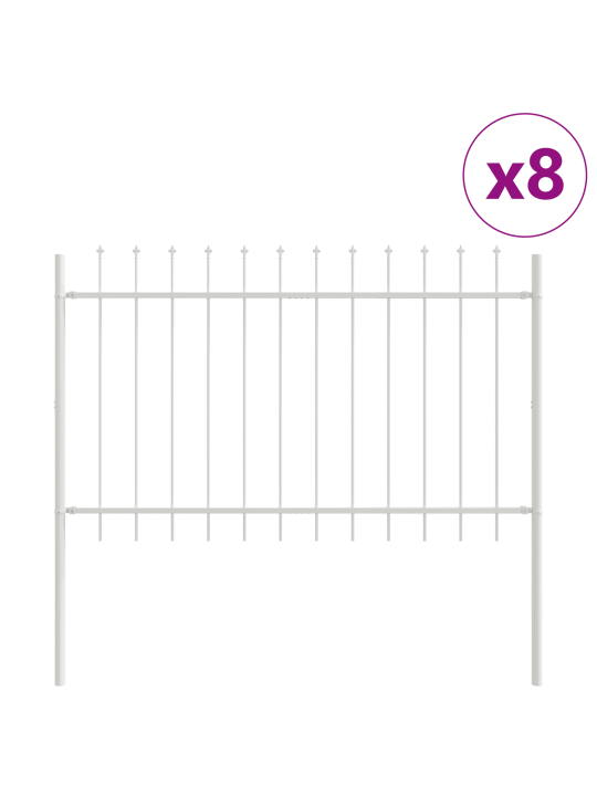 Puutarhakuusi teräspäällysteellä valkoinen 13,6x1,2 m